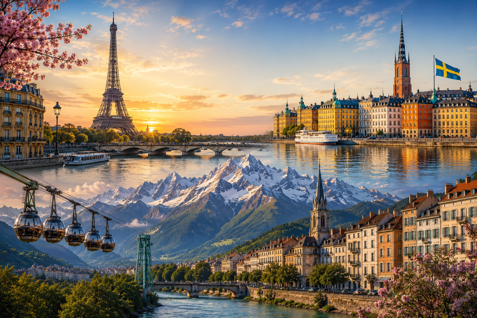 Chatgpt generated picture of a mix of Paris, Grenoble and Stockholm